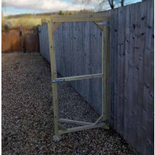 Framed Aviary DOOR panel - Half Timber clad and Half Wire w/ 6' x 3' - w/ Heavy duty galvanised wire mesh 3/4\" X 3/4\" - 16 gauge