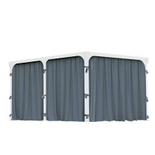Martinique Curtain Set for Rectangle Gazebo 4000/5000 - L465 x W465 x H217 cm (Gazebo Not Included)