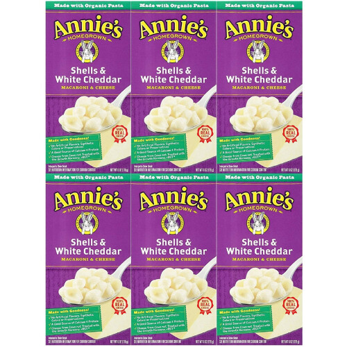 Annie'S - Macaroni & Cheese Shells White Cheddar 6 Oz. 112941