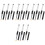 12Stk Nail Art Zeichenstift Schwarz Maniküre DIY Design 4