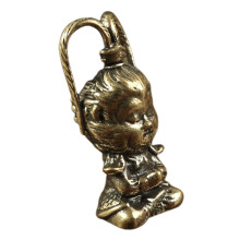 2Stk Kupfer Wukong Statue Anhänger Goldener Keychain