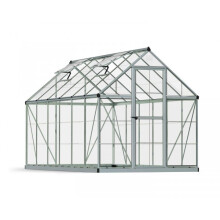 Greenhouse Harmony 6 x 12 - Polycarbonate - L370 x W185 x H208 cm - Silver