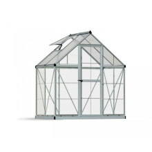 Greenhouse Hybrid 6 x 4 - Polycarbonate - L126 x W185 x H208 cm - Silver