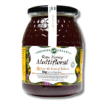 Antonio?s Raw Certified Organic Multifloral Honey 1kg/ Premium Range - Pure, Antibacterial, Cold Pressed & Unpasteurised, Natural Honey, Certified