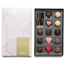 Friars With Love Chocolate Selection Box - 15 Chocs | Chocolate Hearts White, Milk & Dark, Praline, Cherry Chocolates | Premium & Romantic Special
