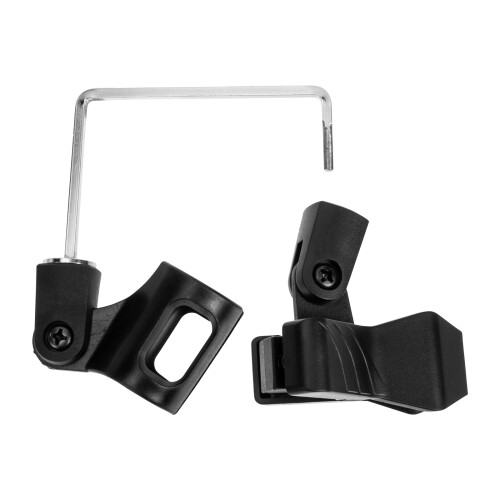 2Ensembles Pince Microphone Sax Noir Abs+fer Support Pratique Durable