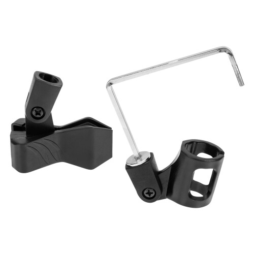 2Ensembles Pince Microphone Sax Noir Abs+fer Support Pratique Durable 2