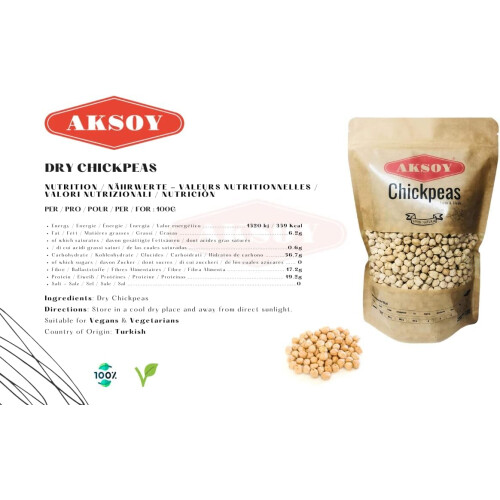 Aksoy Premium Quality Dry Chickpeas 5KG 2