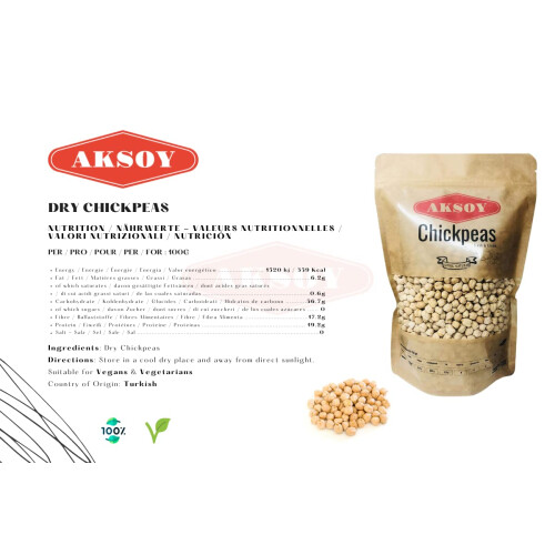 Aksoy Premium Quality Dry Chickpeas 5KG 1