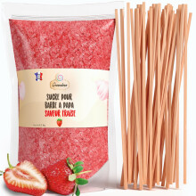 GREENDOSO? Sugar For Candy Floss Machine 1,2 KG Strawberry - 50 Sticks
