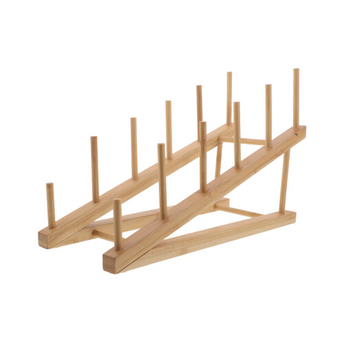 4Pièces Râtelier Bois Kaki Multi-Usage Pour Présentation Marionnettes 1