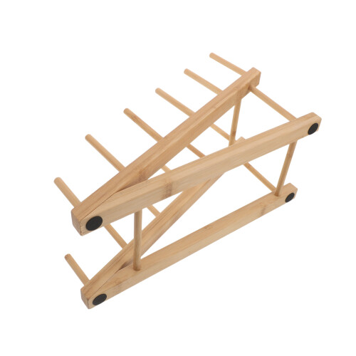 4Pièces Râtelier Bois Kaki Multi-Usage Pour Présentation Marionnettes 2
