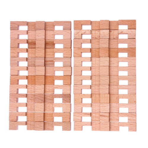 3Pièces Puzzle Brain Teaser Bois Beige Jeu Coordination Et Logique