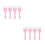 8Pièces Ensemble Pinceaux Confort Rose Outils 3