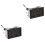 2Pièces Thermomètre Tableau De Bord ABS Noir 5