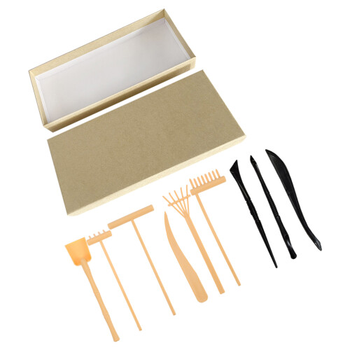 2Ensembles Outils Mini Râteau Zen DIY Plastique Pour Décor De Table