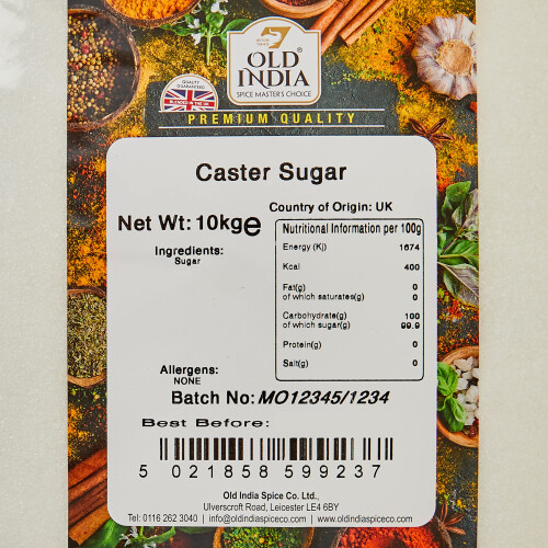 Old India Caster Sugar 10kg 1