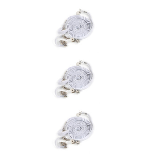 3St Elastische Schoenveters Wit Sport En Casual Schoeisel 2