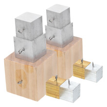 20Pièces Cubes Matériau Métal Bois Cuivre Aluminium Pour Science