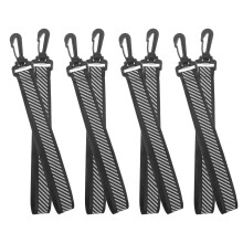 8Pièces Étiquettes Réfléchissantes Noires Pour Clé