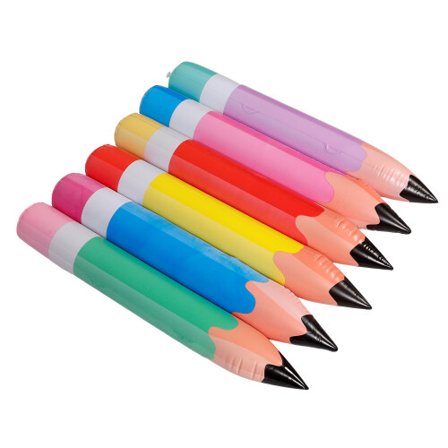 24Pièces Accessoires Gonflables Crayons PVC Décorations Classe Animées 2