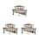 3Pièces Souvenir Chinois Bronze Double Couches Décoration Durable 6
