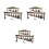 3Pièces Souvenir Chinois Bronze Double Couches Décoration Durable 3