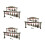 3Pièces Souvenir Chinois Bronze Double Couches Décoration Durable 7