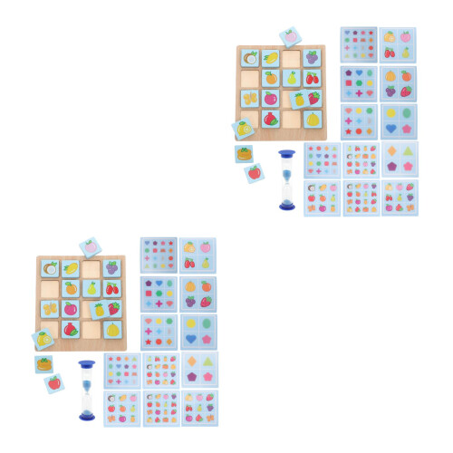 2Ensembles Jeu Mémoire Bois Enfants Coloré 2