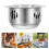 2Ensembles Casseroles Réchaud Antiadhésif Argent 8
