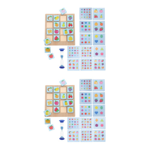2Ensembles Jeu Mémoire Bois Enfants Coloré 1
