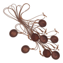 32Pièces Ensembles Bois Pour DIY - Supports Ronds Pendentifs Café