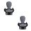 2Pièces Coussin Siège Poussette Bébé Gris Mousse Confortable Universel 9