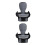 2Pièces Coussin Siège Poussette Bébé Gris Mousse Confortable Universel 4