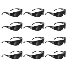 24Pièces Lunettes Soudure Protection ABS Noir Anti-Vent