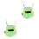 2Pièces Lit Peluche Vert Pet House Pour Hamsters 8