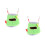 2Pièces Lit Peluche Vert Pet House Pour Hamsters 4