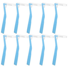 10Pièces Dentaires Angle L Bleues Pour Interdentaires