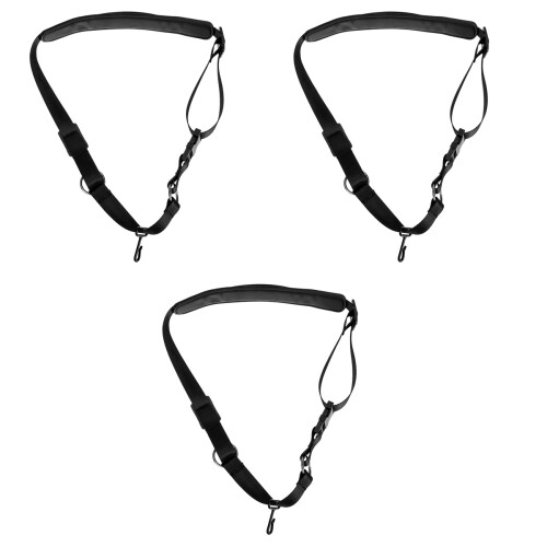 3Pcs Black Saxophone Neck Strap Comfortable Adjustable Strap 2