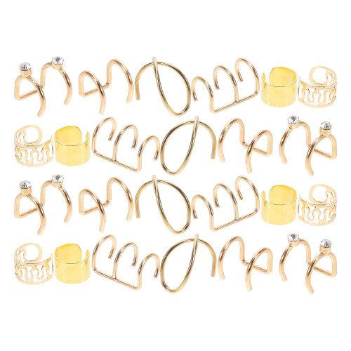 4Ensembles Clips Oreilles Dorés Accessoires Cheveux Tresses Mode