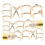 4Ensembles Clips Oreilles Dorés Accessoires Cheveux Tresses Mode 3