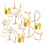 4Ensembles Clips Oreilles Dorés Accessoires Cheveux Tresses Mode 2