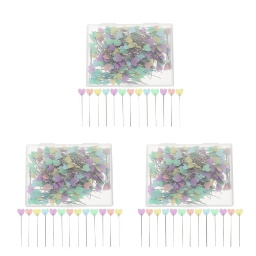 1200Pcs Multicolor Straight Pins with Box for Fabric and Quilting 2