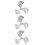 3Pcs Aluminum Floor Fan Replacement Silver Finish 4