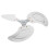 3Pcs Aluminum Floor Fan Replacement Silver Finish 3