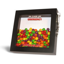 In Case of Present Emergency Break Glass 3d Gift Box. Fun Novelty Christmas or Birthday Frame Keepsake for Favourite