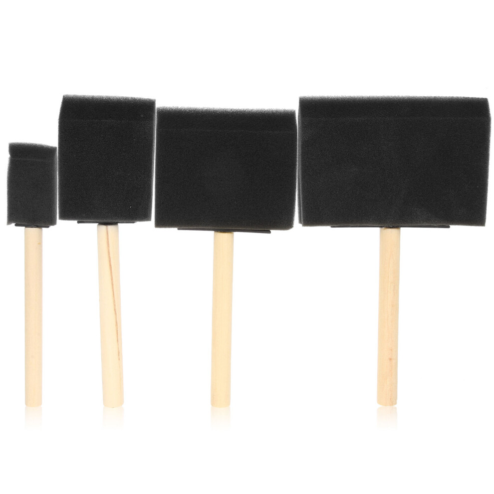 6Sets Wood Handle Paint Sponges For Painting Foam Paint Brush Sponge Brush For Stencil Art And Craft Projects 3641559478970