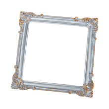 5Pcs Retro Silver Resin Photo Frame Props Decorative Jewelry Display