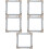 5Pcs Retro Silver Resin Photo Frame Props Decorative Jewelry Display 8