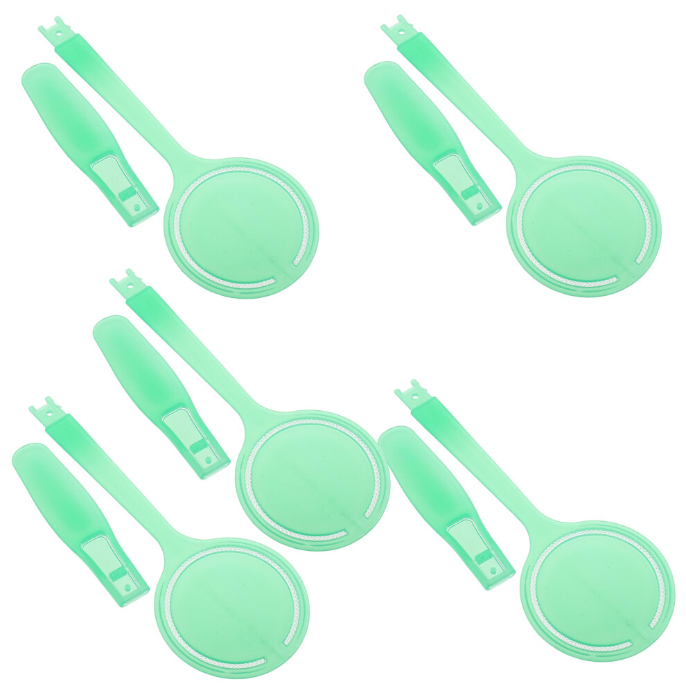 Villcase 15Pcs Green Plastic Face Patting Stick Cotton Pad Holder For Skincare
